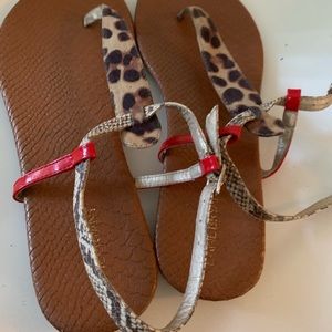 Lane Bryant print sandals